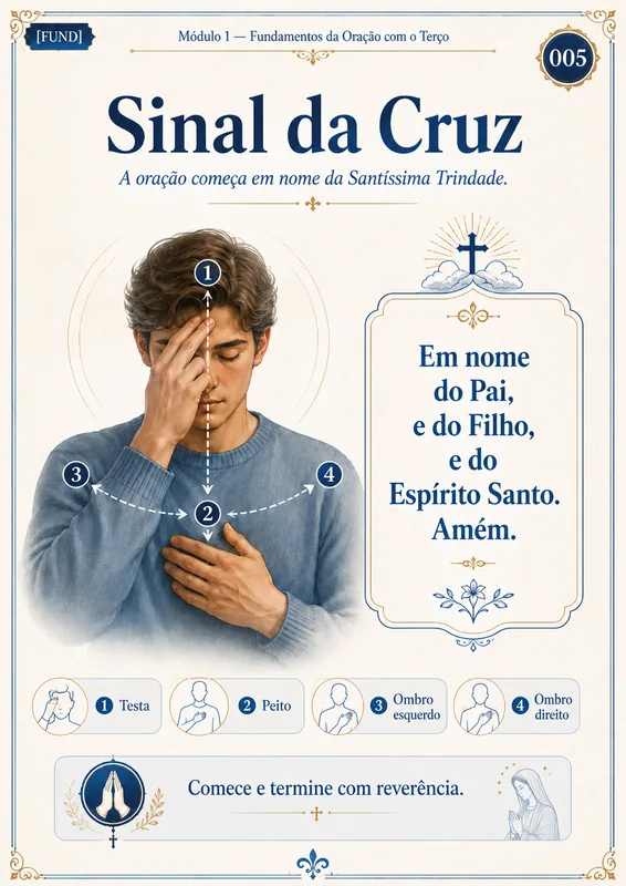 Página interna da Biblioteca Visual dos Terços Católicos