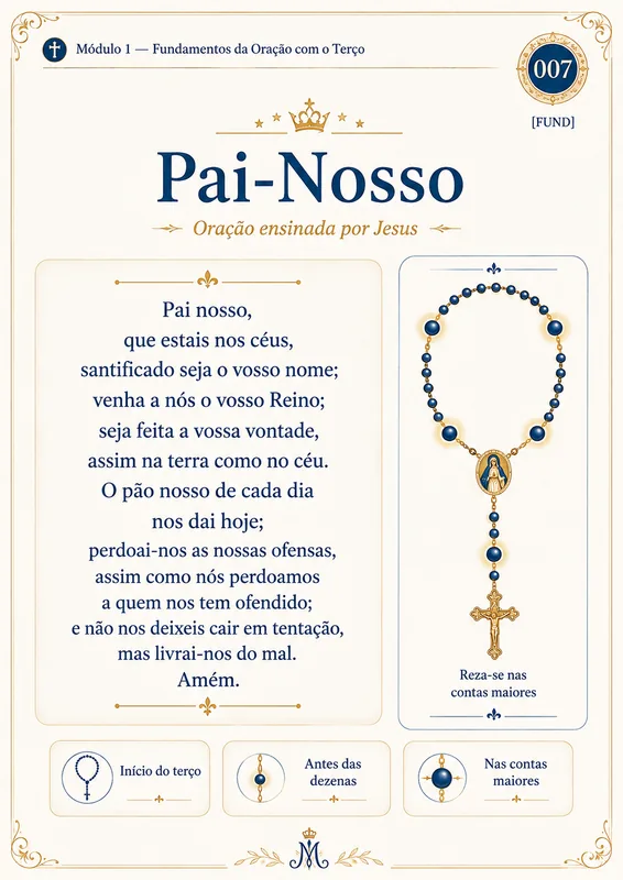 Página interna da Biblioteca Visual dos Terços Católicos