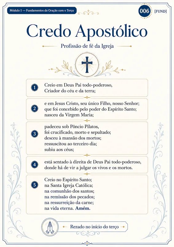 Página interna da Biblioteca Visual dos Terços Católicos